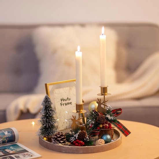 Bougeoir pour décoration de table de Noël, bougeoir en forme de cerf,  bougies de... | bol.