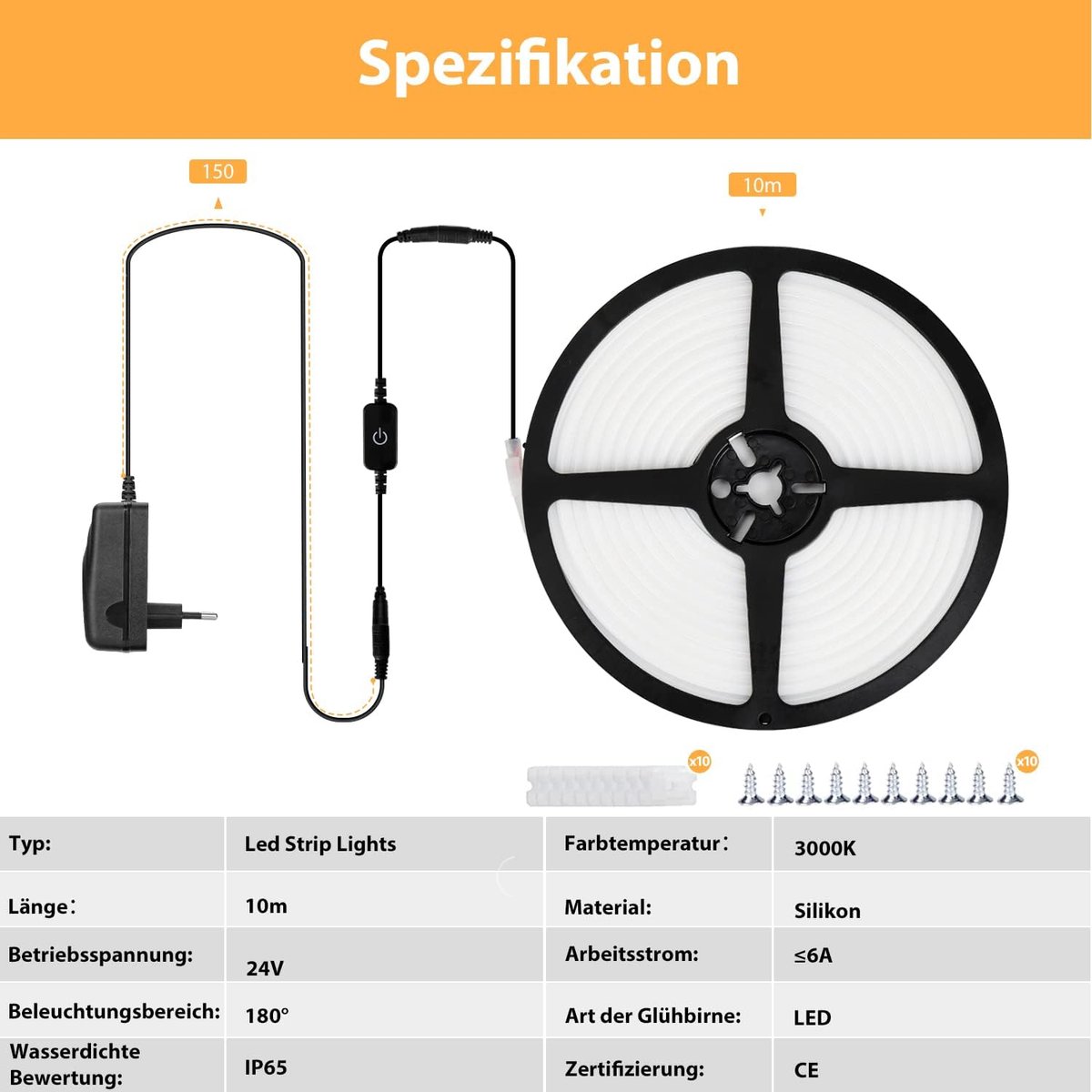 YOODI Neon LED Strip 30M,220V Waterdichte IP65 Ledstrip Warm Wit 3000K Buiten LED Flexibele lichtstrips 120LED/M PVC Knipbare Neon LED met Voeding voor Kamerdecoratie Buiten YOODI Neon LED Strip 30M,220V Waterdichte IP65 Ledstrip Warm Wit 3000K Buiten LED Flexibele lichtstrips 120LED/M PVC Knipbare Neon LED met Voeding voor Kamerdecoratie Buiten