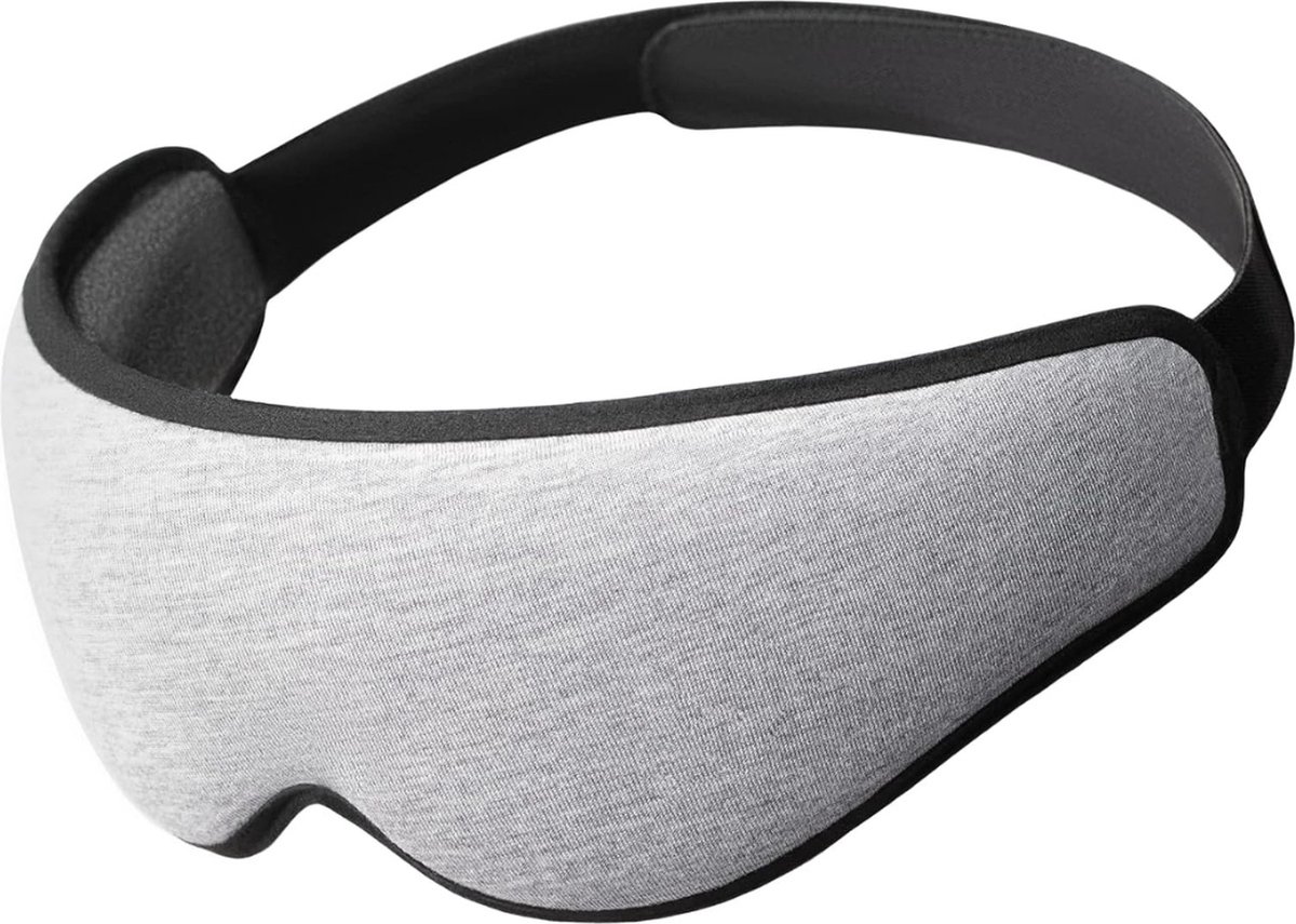 3D Oogmasker - Ergonomisch - Masker om te slapen, rusten, ontspannen - Blokkeert licht voor totale duisternis (Grijs)
