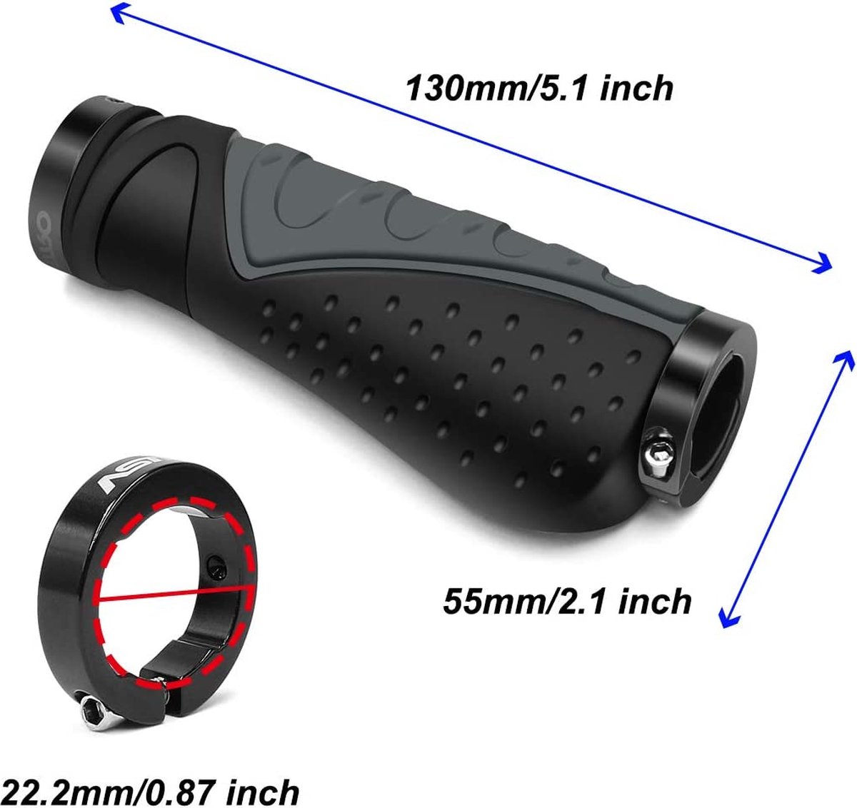 VGEBY1 Fiets Handgrepen Cover, Fietsstuur Kussen Fietsen Grips Accessoire (zwart
