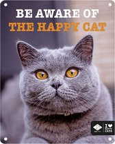 I Love Happy Cats - Anneleen Bru - I Love Happy Cats Bord 'be Aware' 20x25cm Meerkleurig