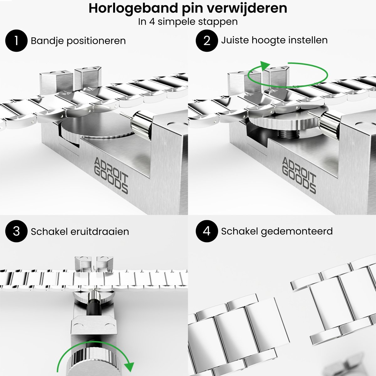 Gebruik De Metalen Verstelbare Horlogeband Pin Remover Repair Tool Kit Om Uw Horlogeband Aan Te Passen Aan Elke Horlogestijl~p220828725