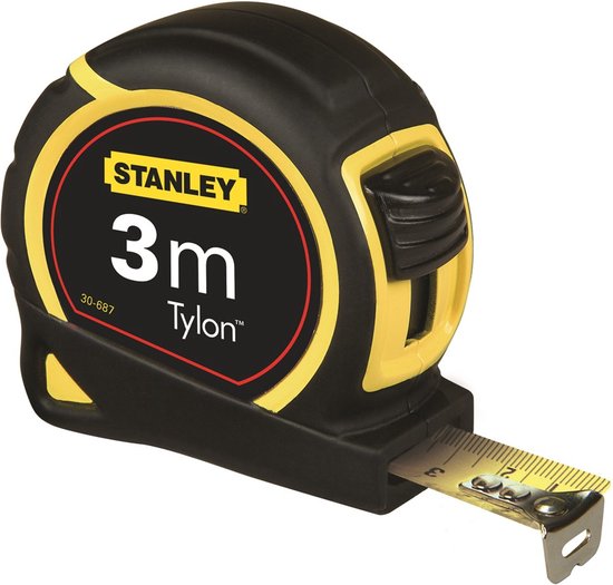 Zwarte en gele Stanley Tylon 3m rolbandmaat.