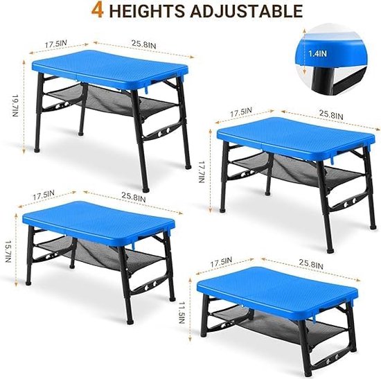 Petite table pliante réglable en hauteur pour camping, table de camping pliable  pour