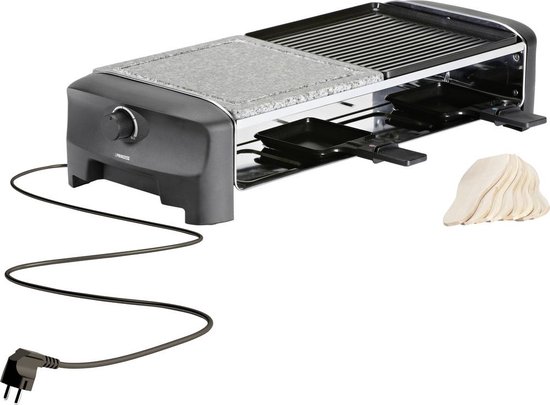 Princess Gourmetstel 162820 - Grill & Bakplaat - Omkeerbare plaat en Steengrill - 8 personen - 42 x 21 cm - 2 meter snoer - Regelbare thermostaat - 1400W - 8 pannetjes — afbeelding 5