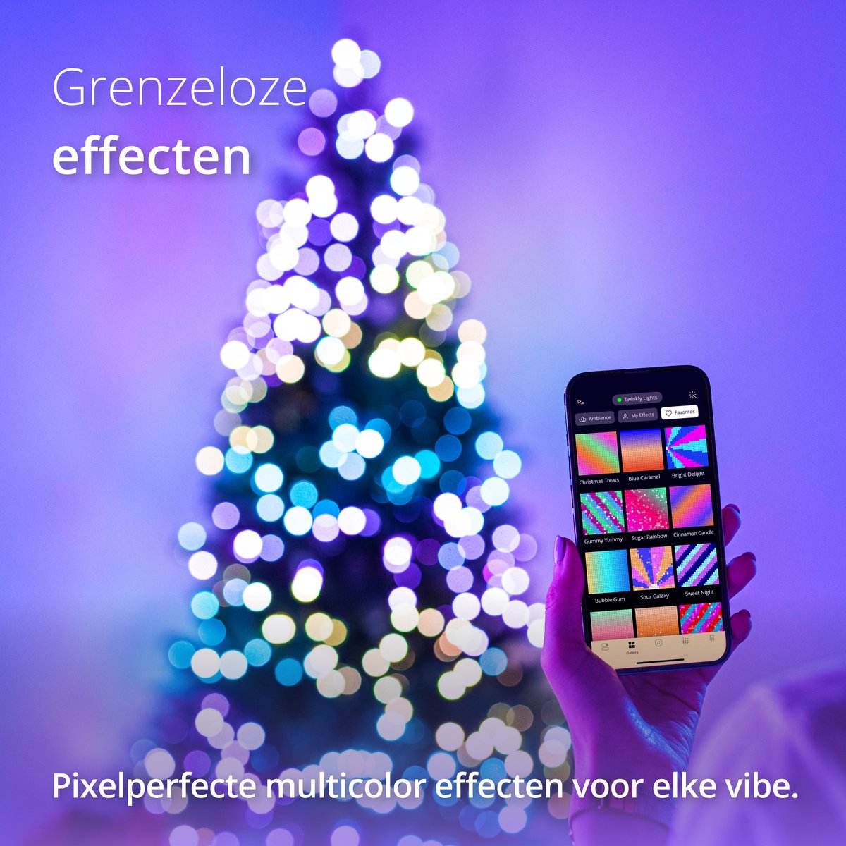 Twinkly Candies Lichtsnoer - Pearl - RGB - Verlichtingsdecoratie - 100 RGB LED’s - 6 meter - Transparant – foto 4