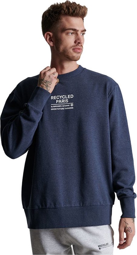 Superdry Studios Rcycl City Sweatshirt Blauw XS-S Man