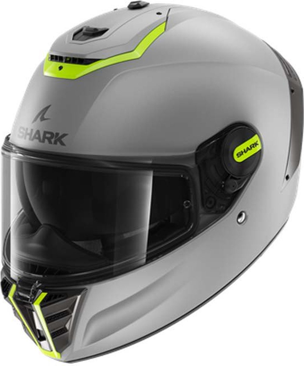SHARK SPARTAN RS BLANK Mat SP Motorhelm Integraalhelm Zilver Geel Silver - Maat XL
