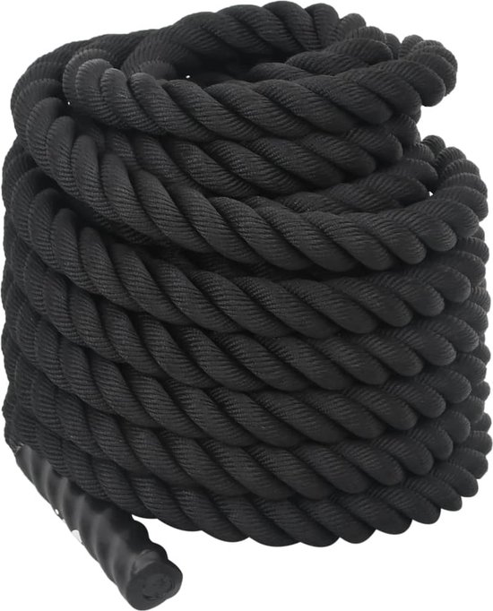 vidaXL Slagtouw 15 m 11 kg polyester zwart - vidaXL - €73,99