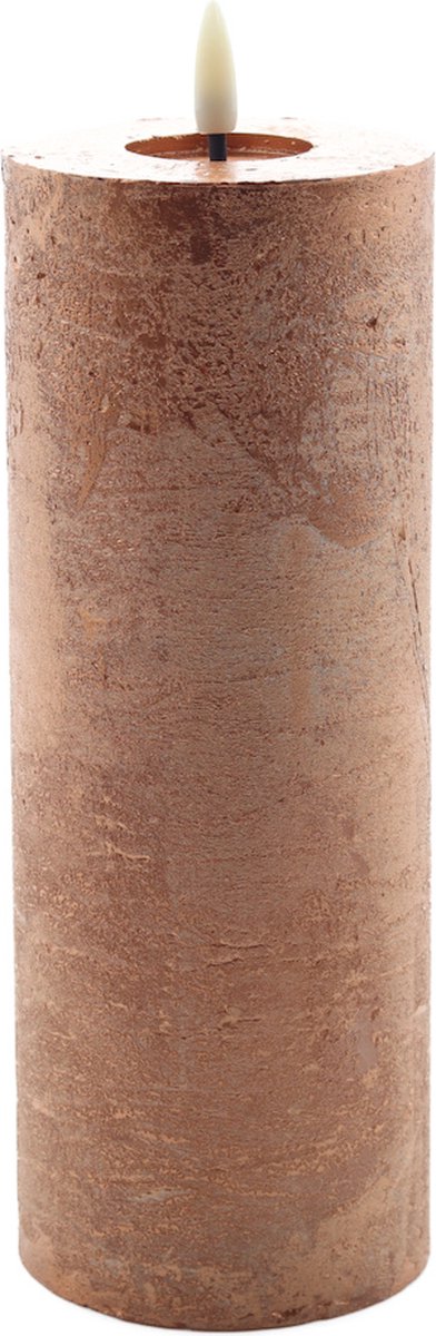 bougie led sable rustique 10x7.5cm 
