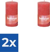 Bolsius Stompkaars Blossom Pink Ø68 mm - Hoogte 13 cm - Roze - 60 branduren - Voordeelverpakking 2 stuks