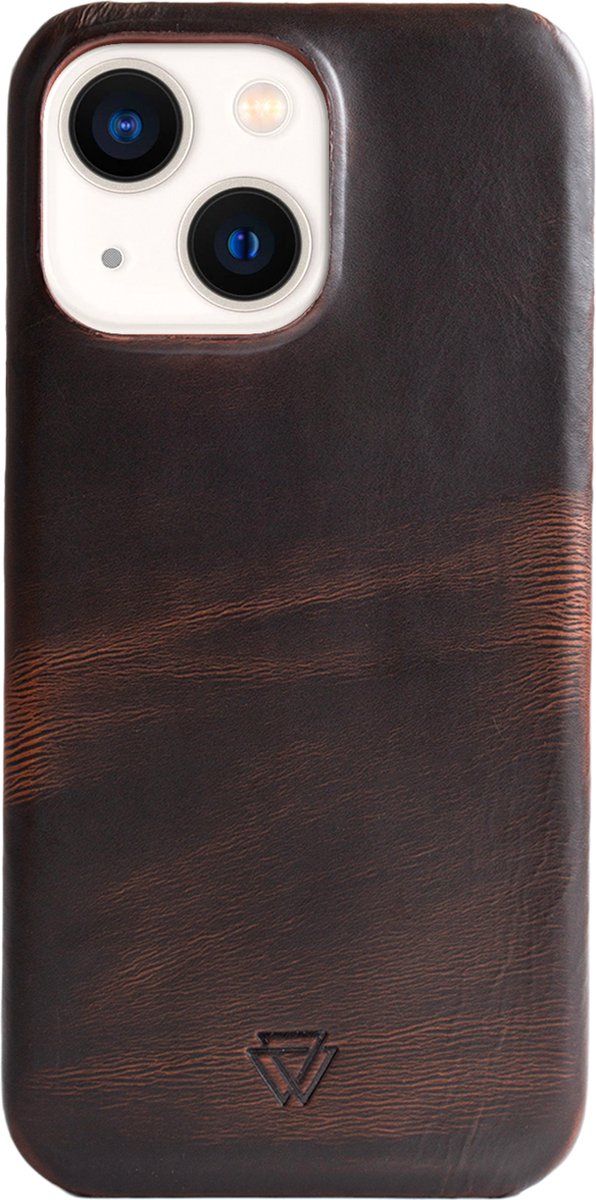 Wachikopa Hoesje Geschikt voor iPhone 13 - Wachikopa Full Wrap Backcover - donkerbruin