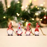 Sans Citron - Set de 12 - Noël en bois - Elfes - Ornement de Noël - Suspensions de Noël - Sapin de Noël - Parure - Décoration - Cadeau de Noël - Durable - Version 3