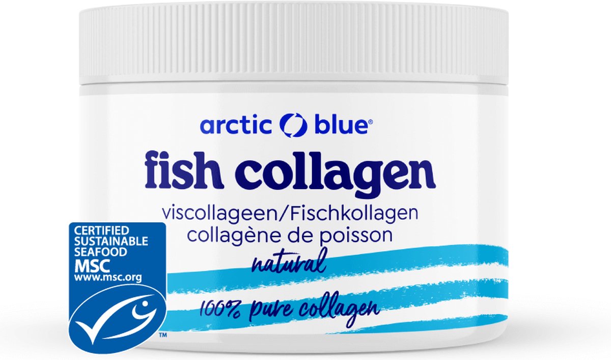 Goedkoopste Arctic Blue - 5000 mg 100 Puur Viscollageen Poeder - Naturel - 30 doseringen - Zonder Toevoegingen - MSC Keurmerk