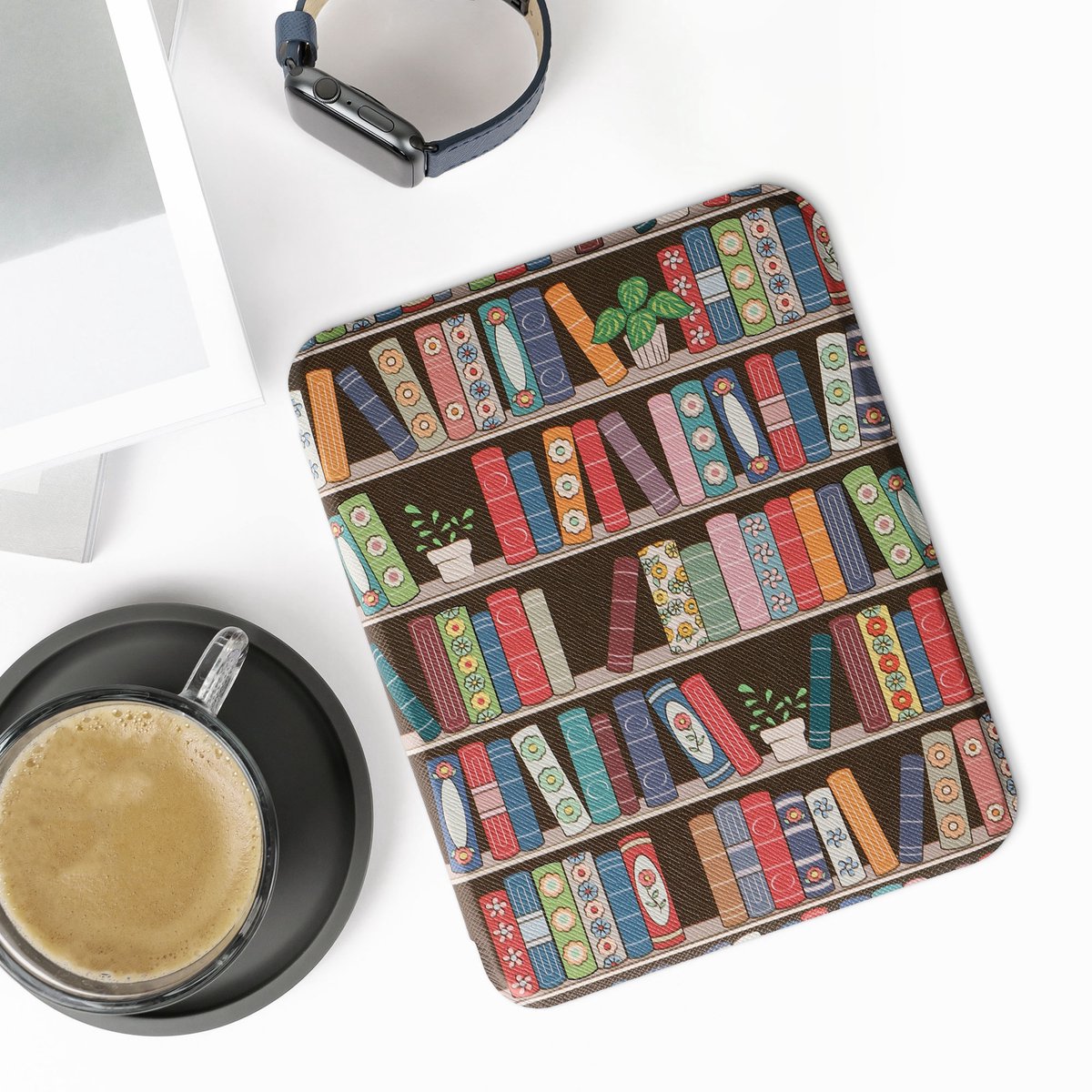 kwmobile e-reader hoesje compatibel met Kindle Scribe (2022/2024) - Magneetsluiting - Ereader case - Sterrenstelsel en Boom in blauw/grijs/zwart