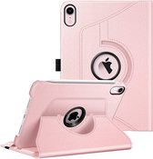 Tablethoes Geschikt voor: iPad Mini 6 hoes - iPad Mini 6e generatie 2021 hoes, iPad Mini 6 (8,3") A2567 A2568 A2569 hoesje 360° draaibaar (licht roze)