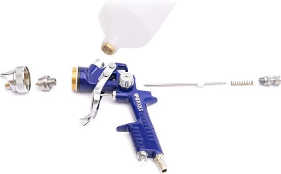 Pistolet à Peinture Professionnel 4 Buses (1.4mm, 1.7mm, 2.0mm, 2.5mm) - Air Comprimé Gravité