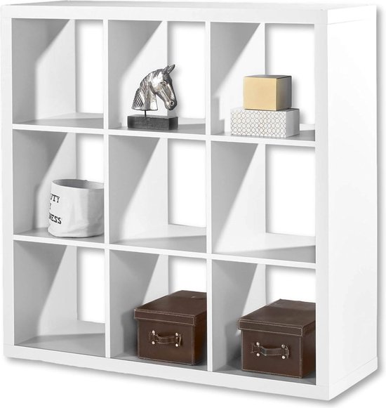 Style Modern Cube Shelving Unit, Sonoma Oak Look, Ideal for Folding Boxes
