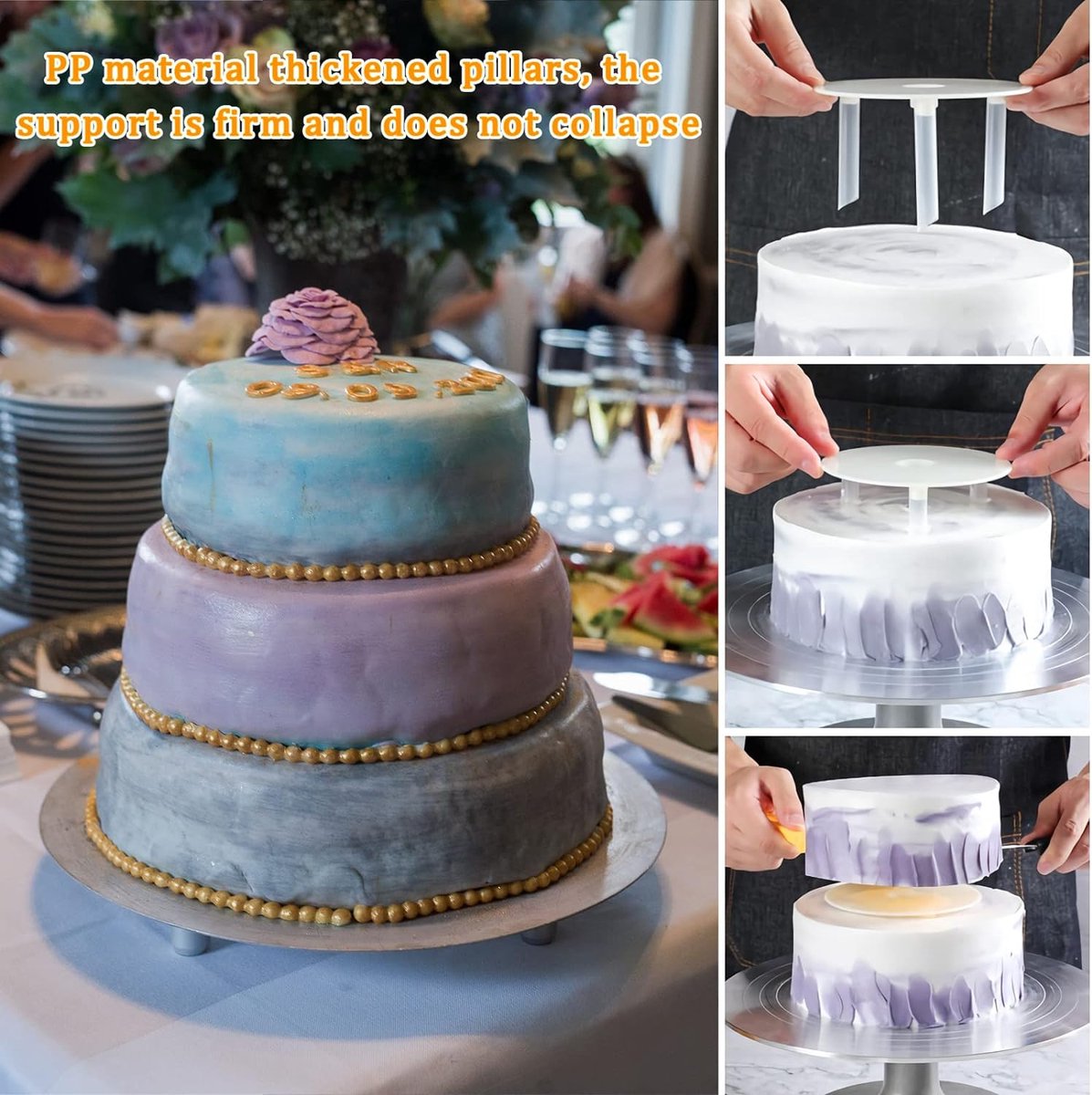 Plateau Tournant Pour Gâteau 12 Pouces (30 Cm) En Aluminium - Support Rotatif Pour Décoration Pâtisserie