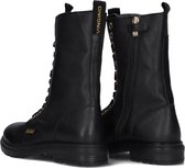 Vingino Julia Xhi Veterboots - Laarzen Met Veters - Meisjes - Zwart - Maat 37