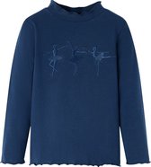 vidaXL-Kindershirt-lange-mouwen-ballerinaprint-92-marineblauw