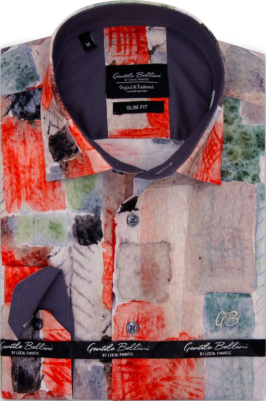 Overhemden met lange mouwen voor heren en heren, herfst en winter, casual, magnolia-print, shirt met lange mouwen, revers, casual, revers, lange mouwen, print, shirt voor heren, regular fit, casual