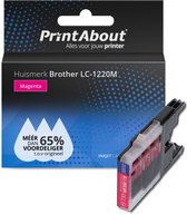 PrintAbout huismerk Inktcartridge LC-1220M Magenta geschikt voor Brother