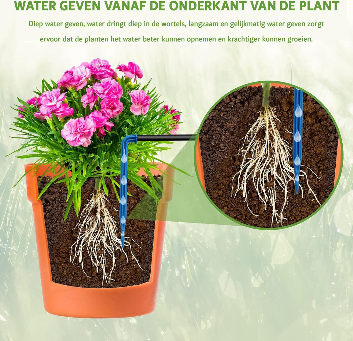 Irrigatiesysteem op zonne-energie, 300 automatische bewateringsmodi, automatisch irrigatiesysteem, tuin met 30 m druppelslang, irrigatiesysteem voor potplanten, tuin, balkon, planten, kas Irrigatiesysteem op zonne-energie, 300 automatische bewateringsmodi, automatisch irrigatiesysteem, tuin met 30 m druppelslang, irrigatiesysteem voor potplanten, tuin, balkon, planten, kas