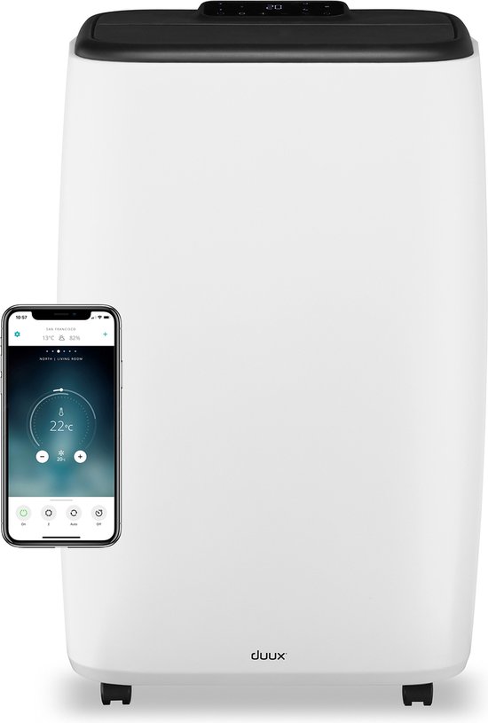 Duux North Smart Mobiele Airco - 18K BTU - Mobiele Airconditioning met Nachtmodus - Wit