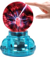 Plasmabal licht, gevoelige bal ion bol lamp, gevoelig voor aanraking en geluid van 3 inch, magische bal, lamp, nachtverlichting, nieuwigheid, rood
