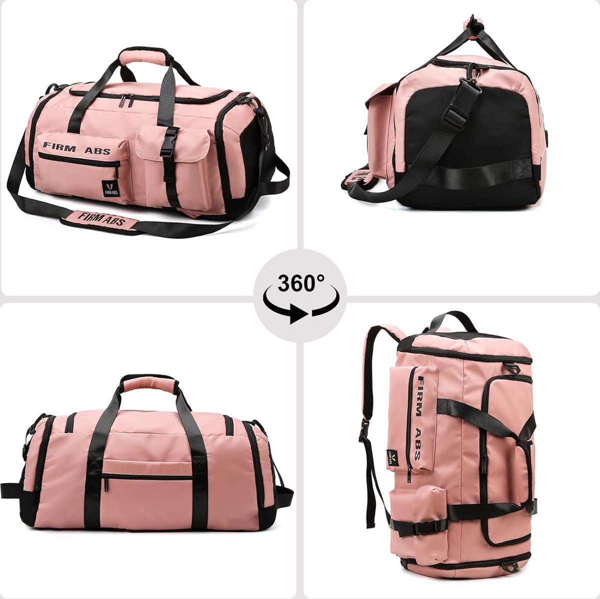 Sac De Sport 65L – Grand Volume Avec Compartiment Chaussures Et Poche Humide, étanche, à Porter En Sac à Dos, Bandoulière Ou Main, Jaune