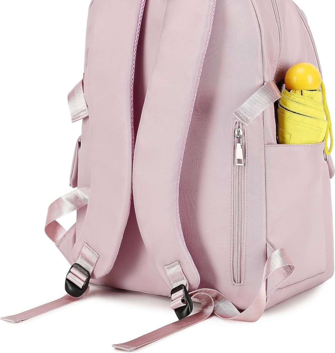 KESUDE Rugzak voor middelbare school, schoolrugzakken voor meisjes en grote kinderen, dubbele rugzak met pc-tas, waterdicht, reistas, wit-blauw, 32 x 20 x 48 cm