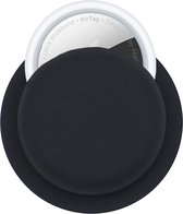 Ibley siliconen hoesje autocollante pour Apple AirTag noir - Etui Sticky AirTag - Etui à autocollants