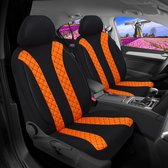 Housses de siège de voiture pour Suzuki Swift 6 2017 en coupe, lot de 2 pièces Conducteur 1 + 1 côté passager N - Série - N705 - Zwart/ orange