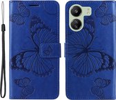 Coverup Vlinders Book Case - Geschikt voor Xiaomi Redmi 13C / Poco C65 Hoesje - Blauw