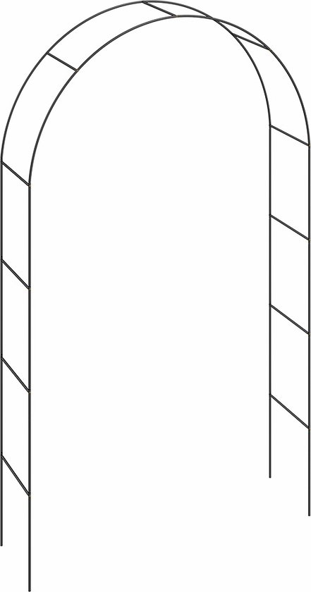 Gardebruk Rozenboog – Metaal Weerbestendig - 240x140x37cm Zwart