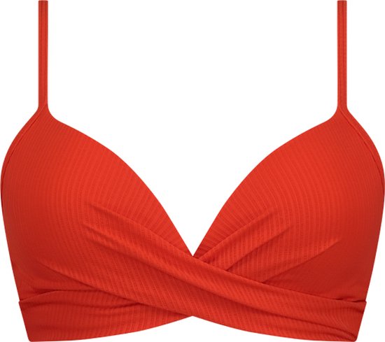 Beachlife Fiery Red twist bikinitop
