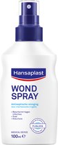 Hansaplast Wondontsmetting - Wondspray - 100ml - Wondreiniging - Beschermt effectief tegen infecties - Snel en pijnvrij aan te brengen - Kleurloze oplossing die geen vlekken op kleding maakt - Gemakkelijk te gebruiken -Zeer huidvriendelijk
