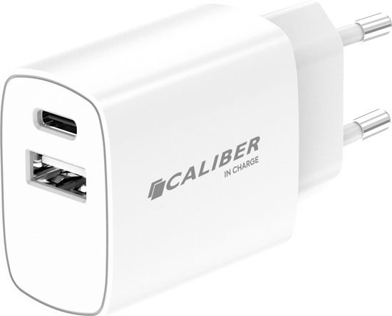 USB C Adapter - 20W - 2 Poorten - Snellader - Geschikt voor Samsung en iPhone - Universeel - Wit (PSPQ-20CCW)