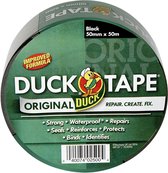 Eend Originele Zwarte Eend Tape, 50mm x 50m, Verbeterde Formule Hoge Sterkte Waterdichte Gaffer en Duct Zelfklevende Doek Reparatie Tape