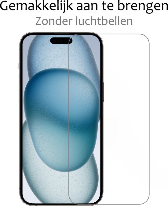 Protecteur d'écran pour iPhone 15 Pro Max Protecteur d'écran Glas Tempered Glass Trempé - 3 PACK