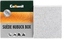 Collonil Suèede Nubuck Box verpakking met een grijs reinigingsblok.