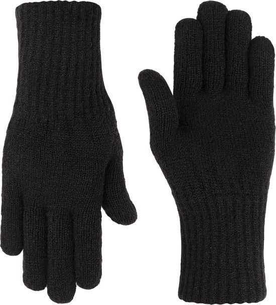 NOMAD® Turoa Handschoenen Dames | One Size Zwart | Winter Warm & Zacht | Gebreide Wolmix