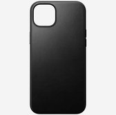 Nomad Modern Leather Case - Hoesje voor iPhone 15 Plus - Nomad leder - Geschikt voor MagSafe en draadloos opladen - Zwart