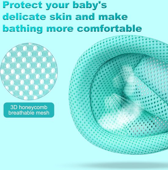 Baby Bad Net, Badstoeltje Voor Baby's, Baby Badkussen, Badinzet Voor Baby Met Verstelbaar Gaas Baby Badmat Met Veiligheidsgordel Baby Badkussen Baby Badnet Voor Pasgeborenen En Peuters