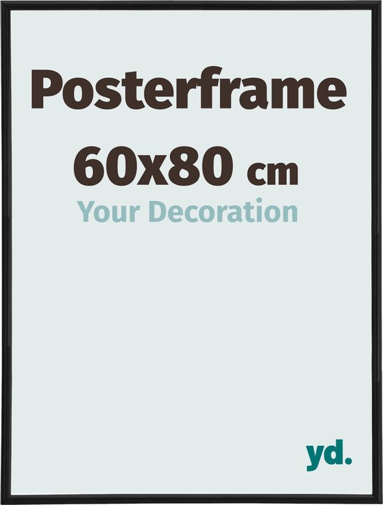 Posterlijst 60x80 cm - Kunststof - Zwart Mat - Paris