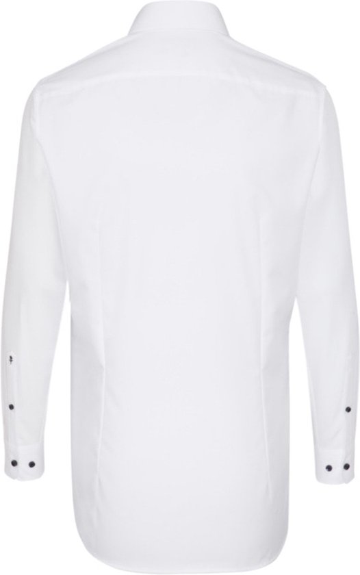 Seidensticker shaped fit overhemd - wit (contrast) - Strijkvrij - Boordmaat: