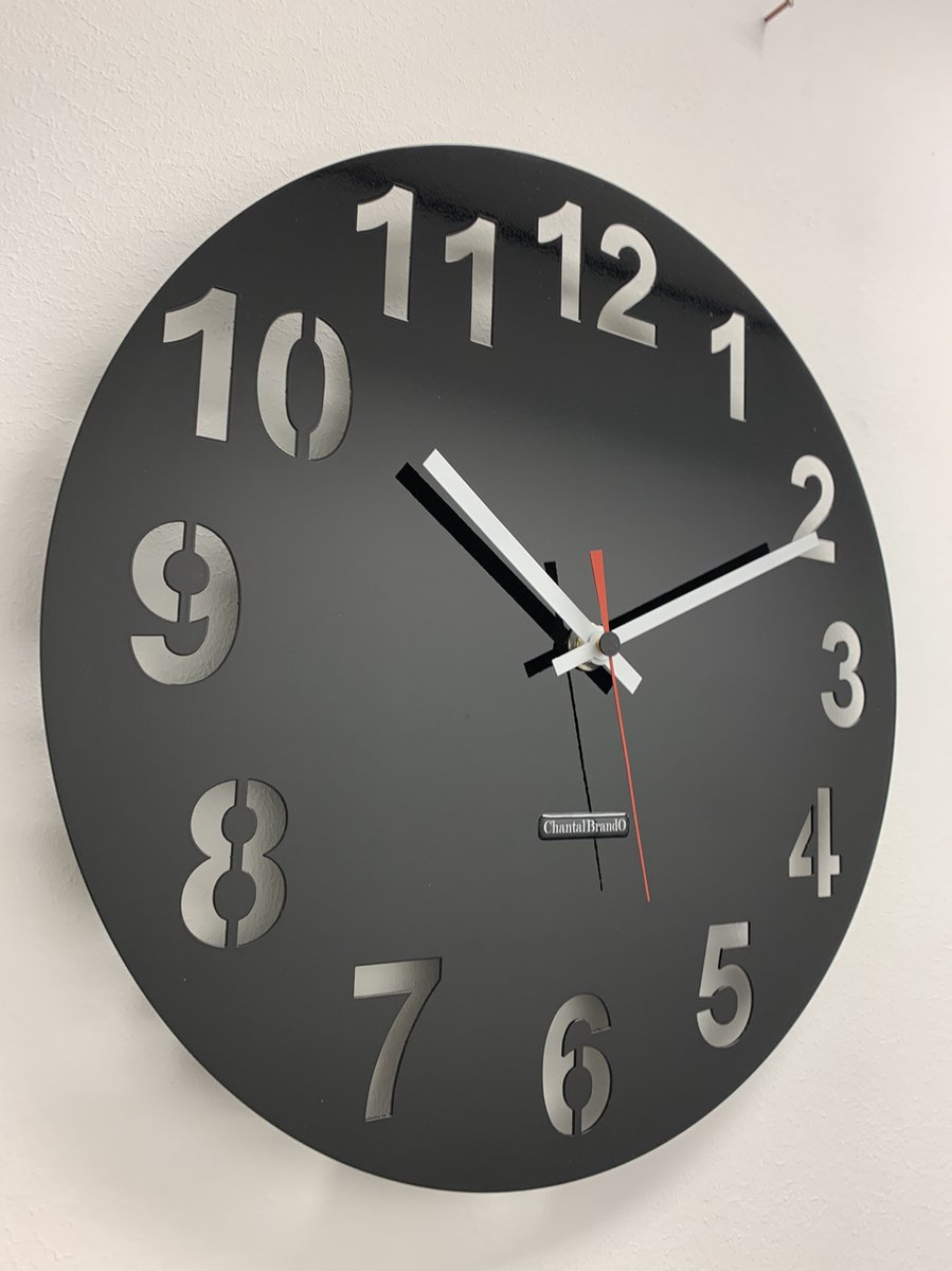 Wandklok CHANTALBRANDO -- BLACK -- TWILIGHT ZONE 40 -- MODERN DESIGN