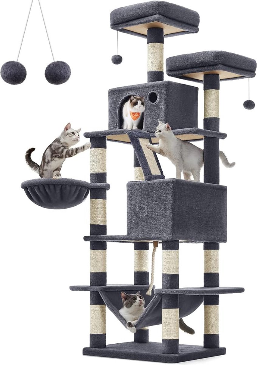 Krabpaal voor zware katten - Hoge krabpaal - Krabpaal boomstam - Krabpaal voor grote katten - Kat toren - Stevige krabpaal - Krabpaal voor katten - XL - Kattenverblijf