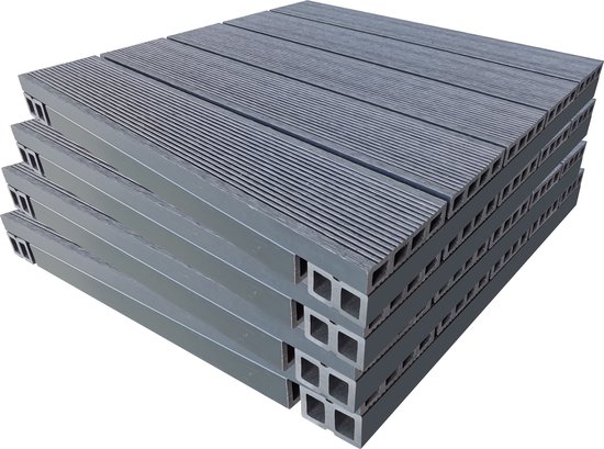 Floordirekt Carrelage WPC - 30 x 60 cm, 1 pièce = 0,18 m² - Carrelage de terrasse - Carreaux de